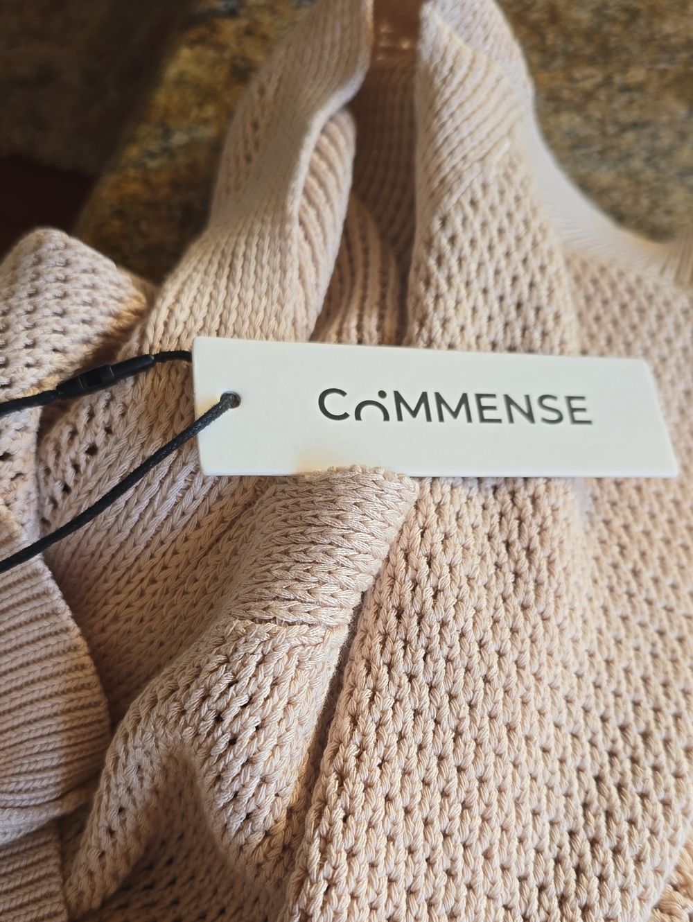 NWT Commense Cream Open Knit Sweater Vest Size Medium - Picture 13 of 14